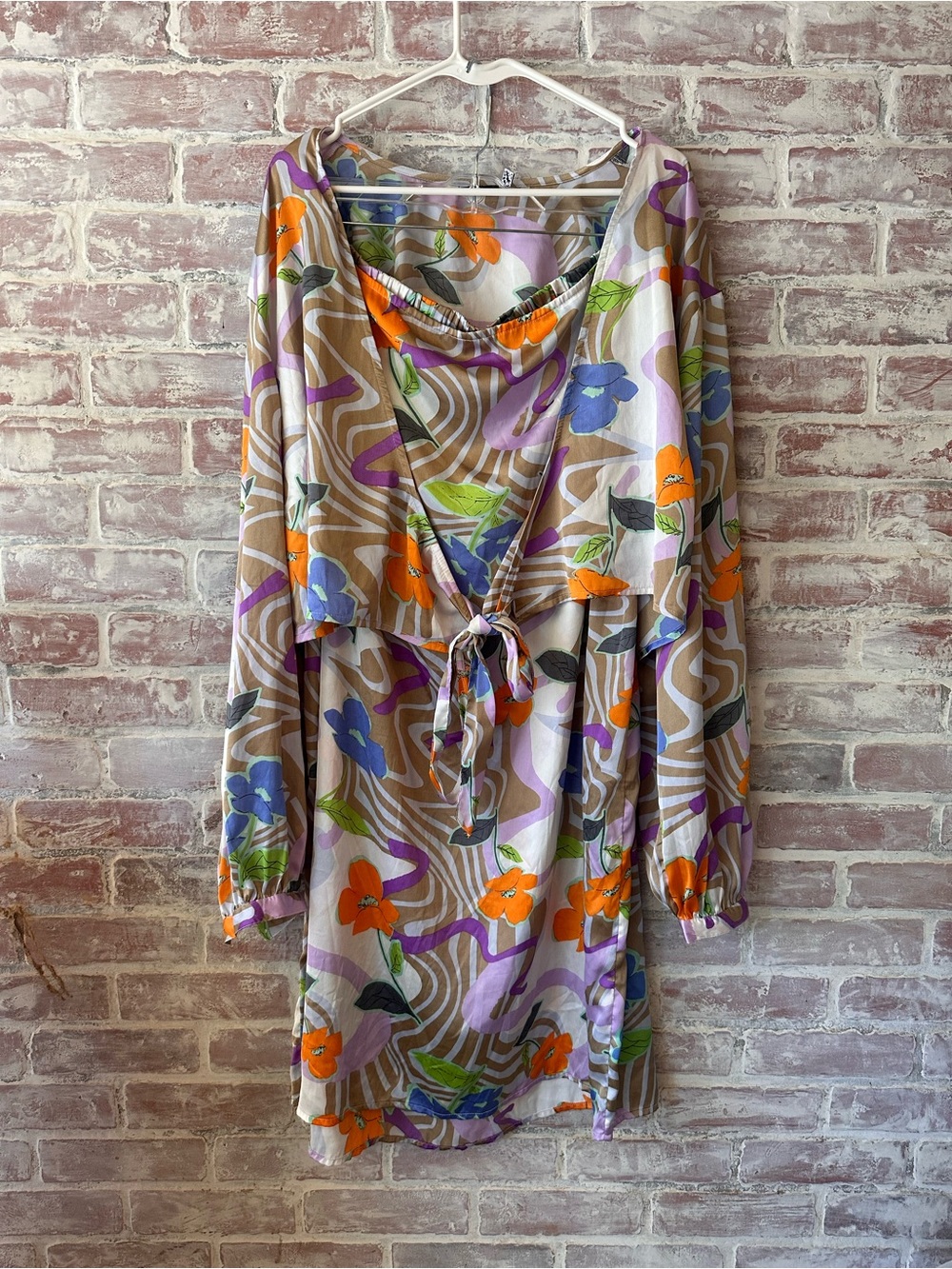 Floral Tie-Front Skirt & Top